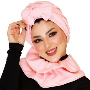 turban  &scarf Headband with a bow crepe -Smile Turbans - 666