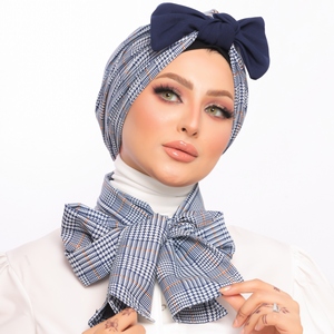 Turban & Scarf bow Rosaline material -Smile Turbans - 1517