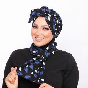 turban & scarf Half a bow Tulle Material -Smile Turbans - 1541