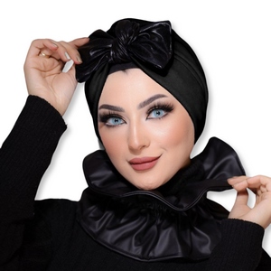 Turban&Scarf One piece bow suede -Smile Turbans - 1799