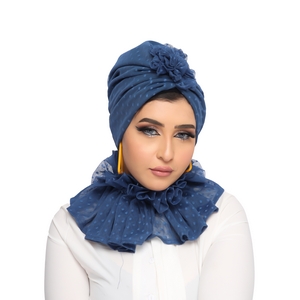 turban & scarf flower Tulle Material -Smile Turbans - 1313