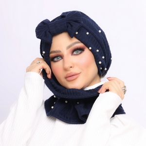 Turban&Scarf One piece bow Rib -Smile Turbans - 1709