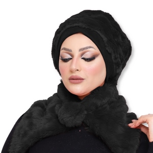 Ice cap&Scarf ice cap Fur -Smile Turbans - 1000