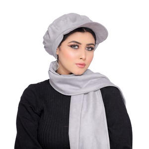 Beret&Scarf Beret Cap suede -Smile Turbans - 1742