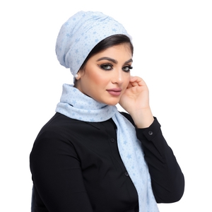 turban & scarf Drape two pieces Tulle Material -Smile Turbans - 1246