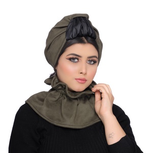 Turban&Scarf Crown one piece suede -Smile Turbans - 1748