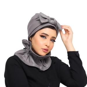 Turban&Scarf Headband bow leather -Smile Turbans - 1326