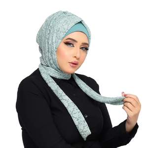 hijab Hijab with Bandana, without pins, ready to wear only dantil -Smile Turbans - 1271