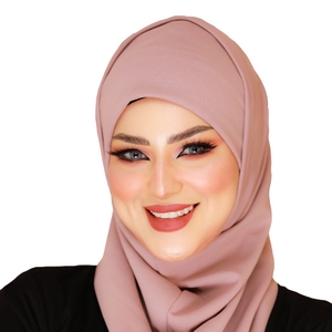 hijab Hijab with Bandana, without pins, ready to wear only crepe -Smile Turbans - 1158