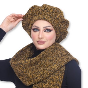 beret&Scarf Beret wool -Smile Turbans - 1035