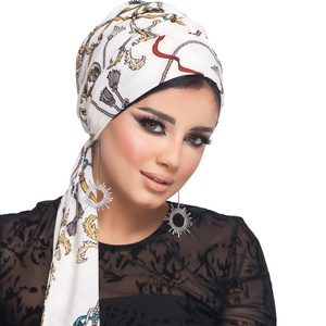 Turban Multi way tie Rosaline material -Smile Turbans - 1209