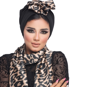 Turban & Scarf flower crepe material -Smile Turbans - 1219