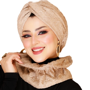 turban  &scarf cross one piece Dantel -Smile Turbans - 639