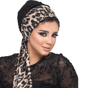 Turban Multi-way two pieces crepe material * chiffon -Smile Turbans - 1175