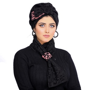 Turban&Scarf Half a bow, one piece suede -Smile Turbans - 1673