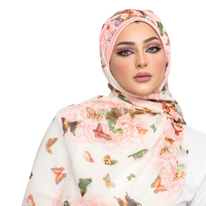 hijab Hijab with Bandana, without pins, ready to wear only chiffon -Smile Turbans - 1163