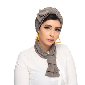 turban & scarf Half a bow Bliss satin material -Smile Turbans - 1330