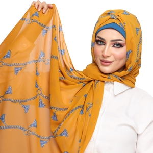 hijab Hijab with Bandana, without pins, ready to wear only chiffon -Smile Turbans - 1116