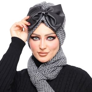 Turban&Scarf bow knitwear -Smile Turbans - 1345