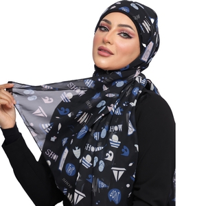 hijab Hijab with Bandana, without pins, ready to wear only chiffon -Smile Turbans - 1120