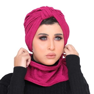 turban  &scarf One piece knot crochet -Smile Turbans - 1474