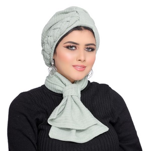 Turban&Scarf Half a bow on one side Rib -Smile Turbans - 1753