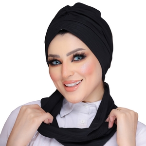 turban  &scarf Drape one piece crochet -Smile Turbans - 851