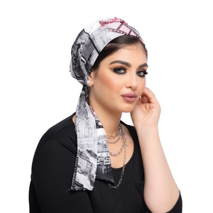 Turban Multi way tie Rosaline material -Smile Turbans - 1259