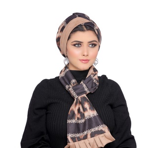 Turban&Scarf cross one piece suede -Smile Turbans - 1764