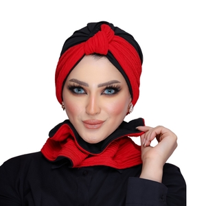 turban  &scarf One piece knot, two colors crochet -Smile Turbans - 871