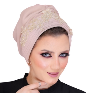 turban Multi-way With accessories Tulle Material -Smile Turbans - 874