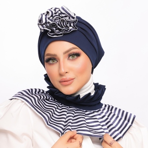 Turban & Scarf flower crepe material -Smile Turbans - 1515