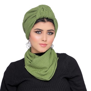 Turban&Scarf Crown one piece Rib -Smile Turbans - 1750