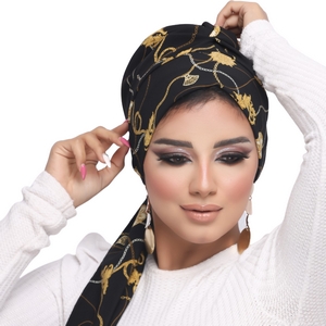 Turban Multi way tie Rosaline material -Smile Turbans - 1235