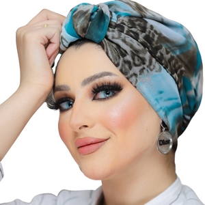 Turban Crown one piece chiffon material -Smile Turbans - 894