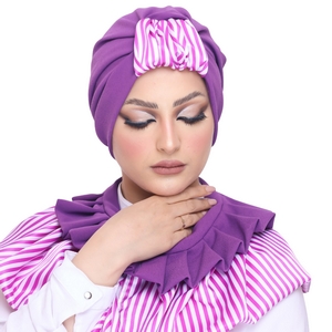 Turban & Scarf Crown one piece satin material -Smile Turbans - 1073