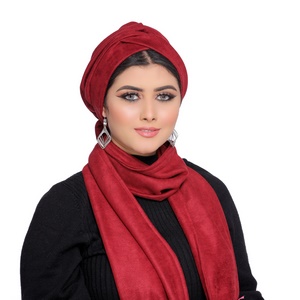 Turban&Scarf One direction is a bow and the other is a cross suede -Smile Turbans - 1738