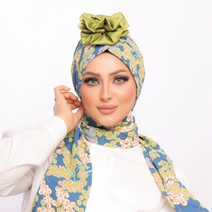 Turban & Scarf flower Rosaline material -Smile Turbans - 1512