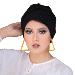 turban & scarf Drape one piece Tulle Material -Smile Turbans - 802