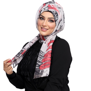 hijab Hijab with Bandana, without pins, ready to wear only chiffon -Smile Turbans - 1121