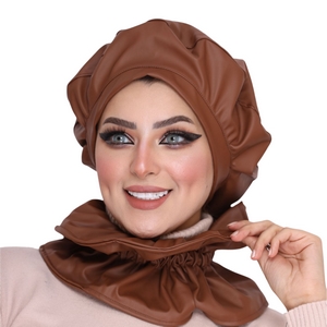 Beret&Scarf Beret leather -Smile Turbans - 1327