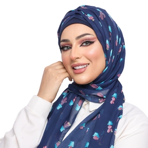 hijab Hijab with Bandana, without pins, ready to wear only chiffon -Smile Turbans - 1104