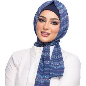 hijab Hijab with Bandana, without pins, ready to wear only chiffon -Smile Turbans - 1113