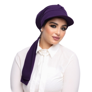 cap One piece cap with tie crepe -Smile Turbans - 1263