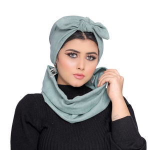 Turban&Scarf One piece bow suede -Smile Turbans - 1733