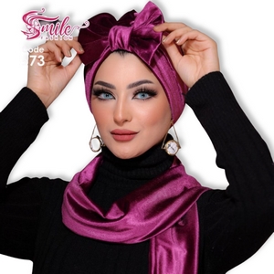 Turban&Scarf Bow velvet -Smile Turbans - 1707