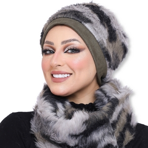 Ice cap&Scarf ice cap Fur -Smile Turbans - 992