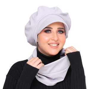 Beret  &scarf Beret crepe -Smile Turbans - 1455