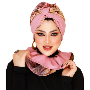 Turban & Scarf One piece knot crepe material -Smile Turbans - 648