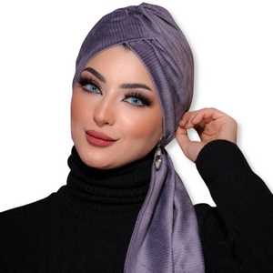 Turban One direction is a bow and the other is a cross suede -Smile Turbans - 598